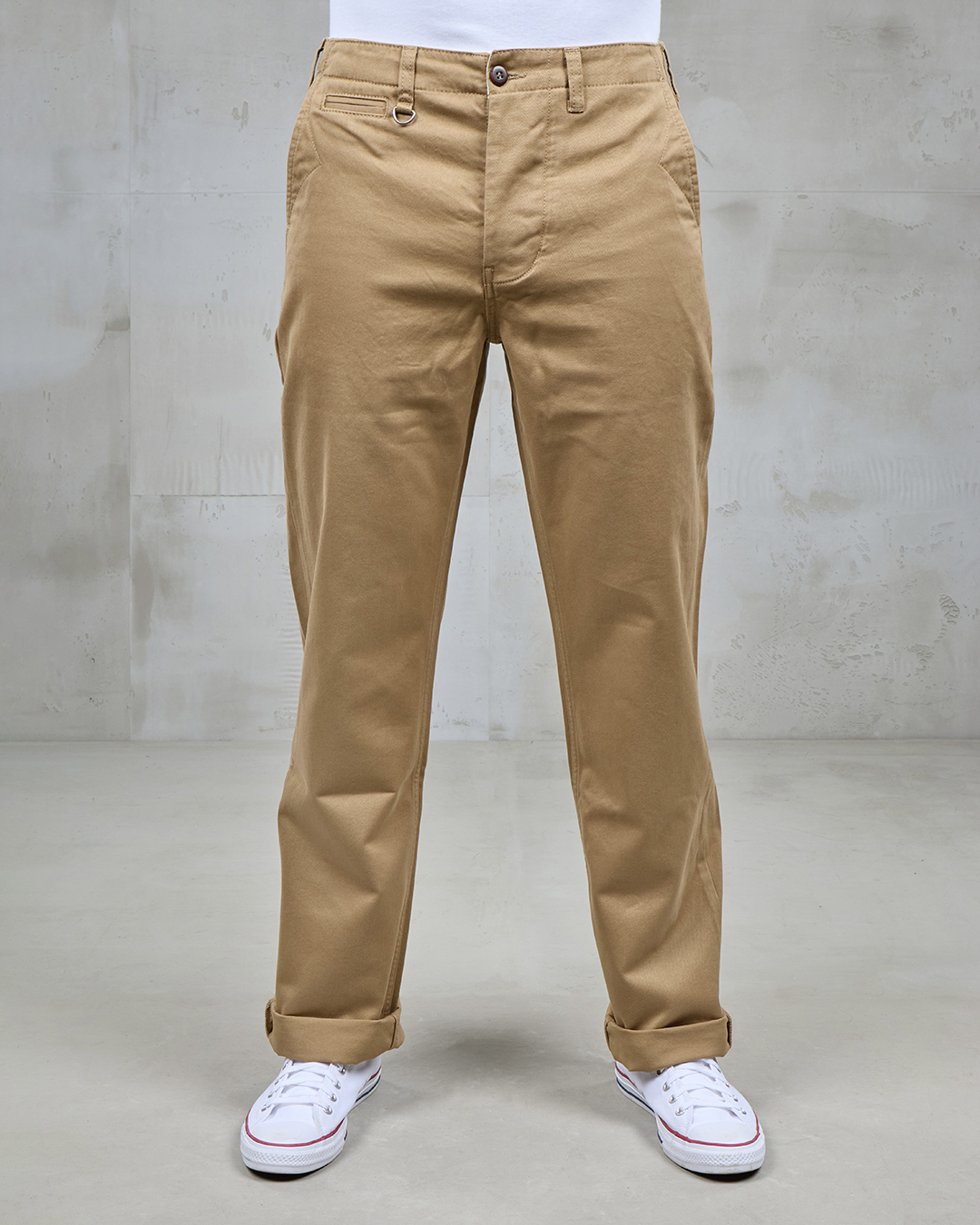 1940 Service Chino Khaki – Authentic Vintage Cotton Pants-W40-L32